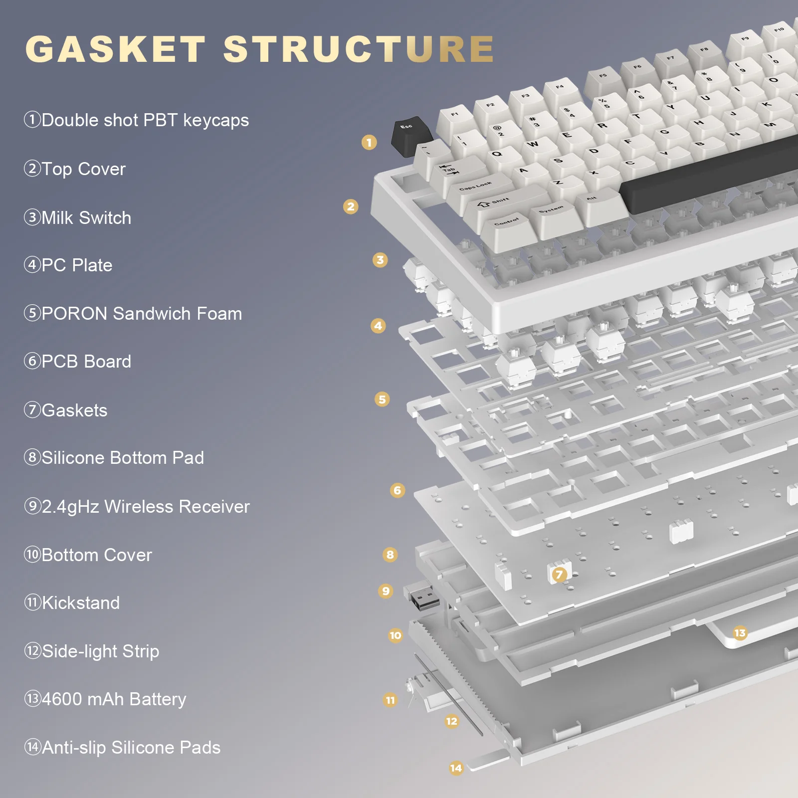 YUNZII YZ98 Mechanical Gaming Keyboard - Image 10